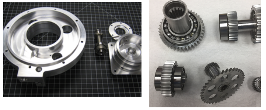 images of precision machined aerospace grade gears and housings typical of Ingenium Technologies' design.