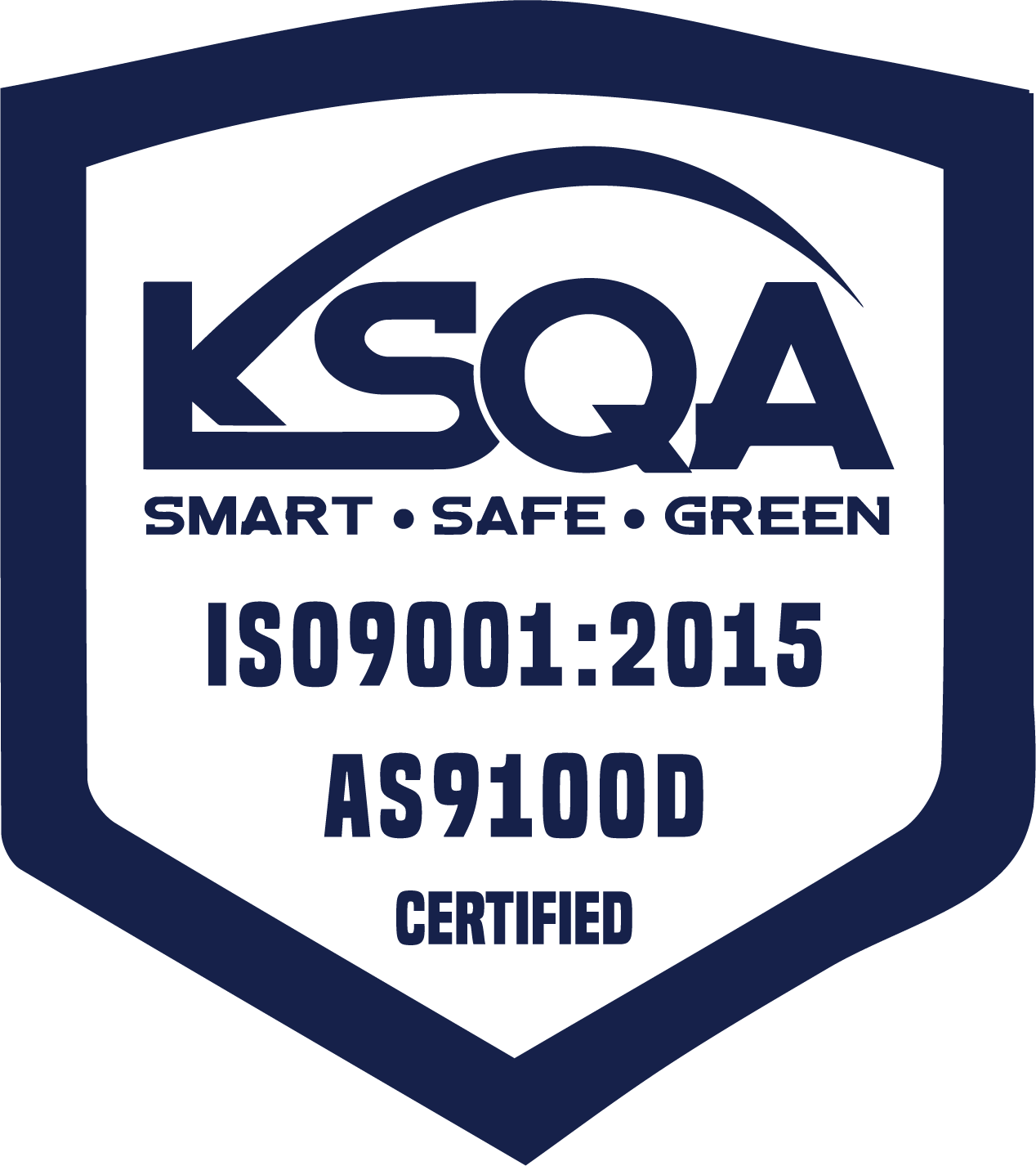 AS9100D and ISO9001:2015 Certification Badge